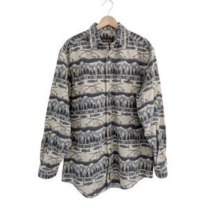 Vintage Woolrich Cabin Fishing Lake Flannel Cotton Shirt Men's Size L